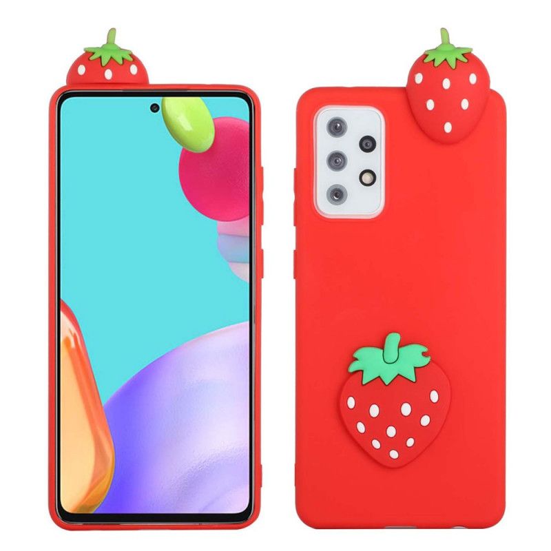 Cover Samsung Galaxy A53 5G 3d-jordbæret