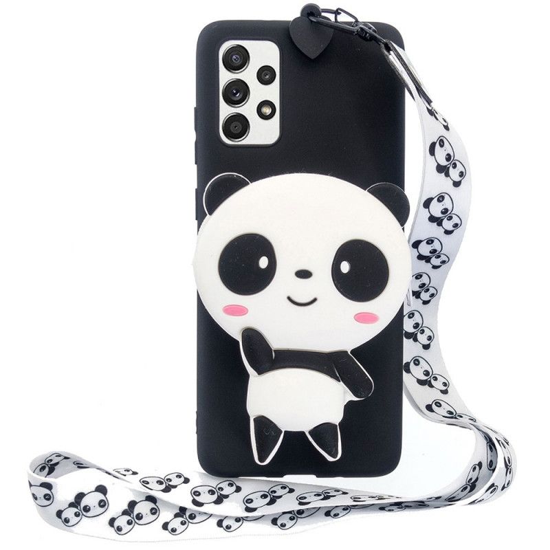 Cover Samsung Galaxy A53 5G 3d Panda Med Karabinhage