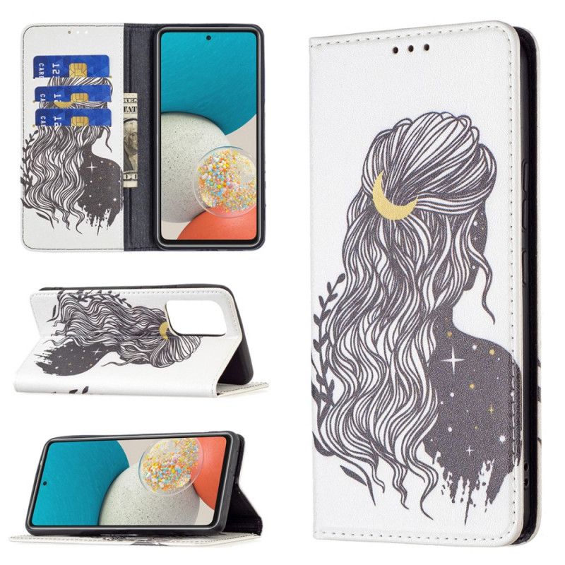 Cover Samsung Galaxy A53 5G Flip Cover Smukt Hår