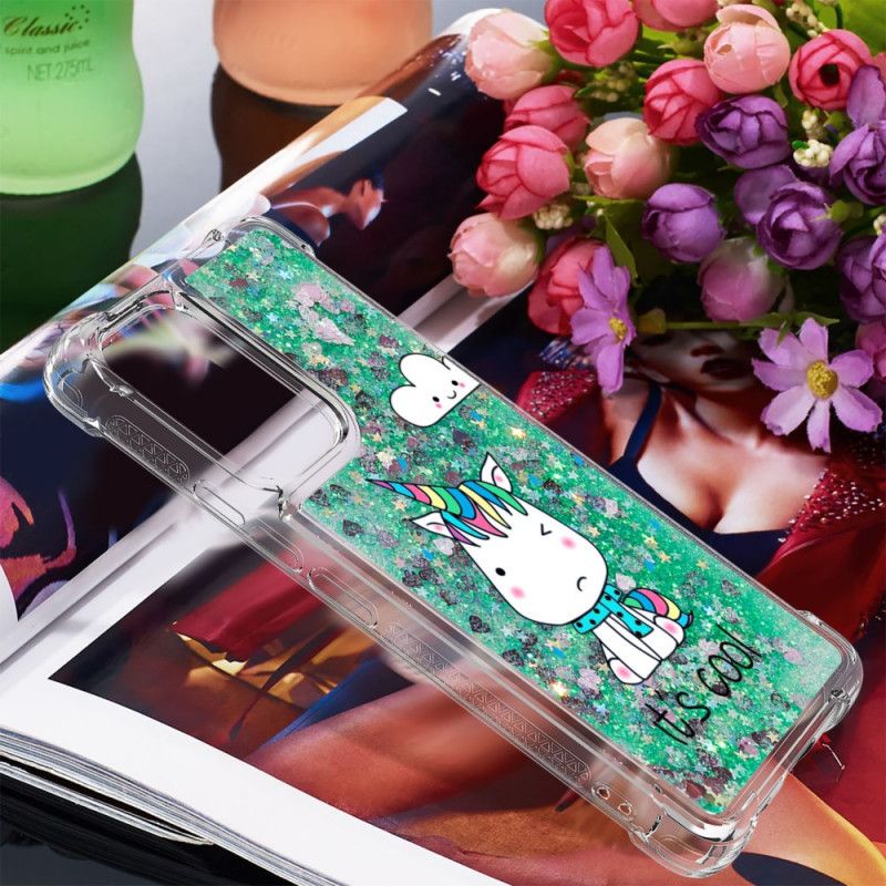 Cover Samsung Galaxy A53 5G Glitter Enhjørning