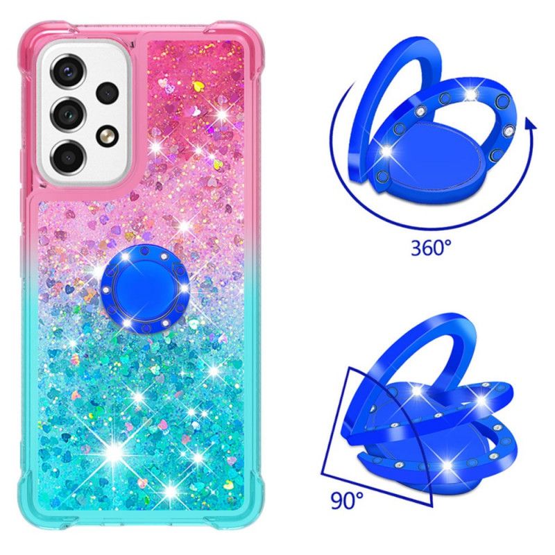 Cover Samsung Galaxy A53 5G Glitter Ring-støtte