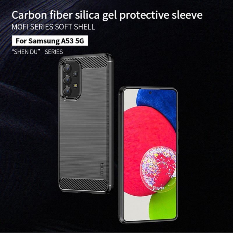 Cover Samsung Galaxy A53 5G Mofi Børstet Kulfiber