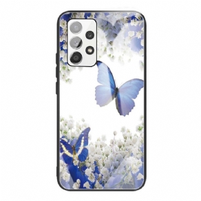 Cover Samsung Galaxy A53 5G Sommerfugledesign Af Hærdet Glas