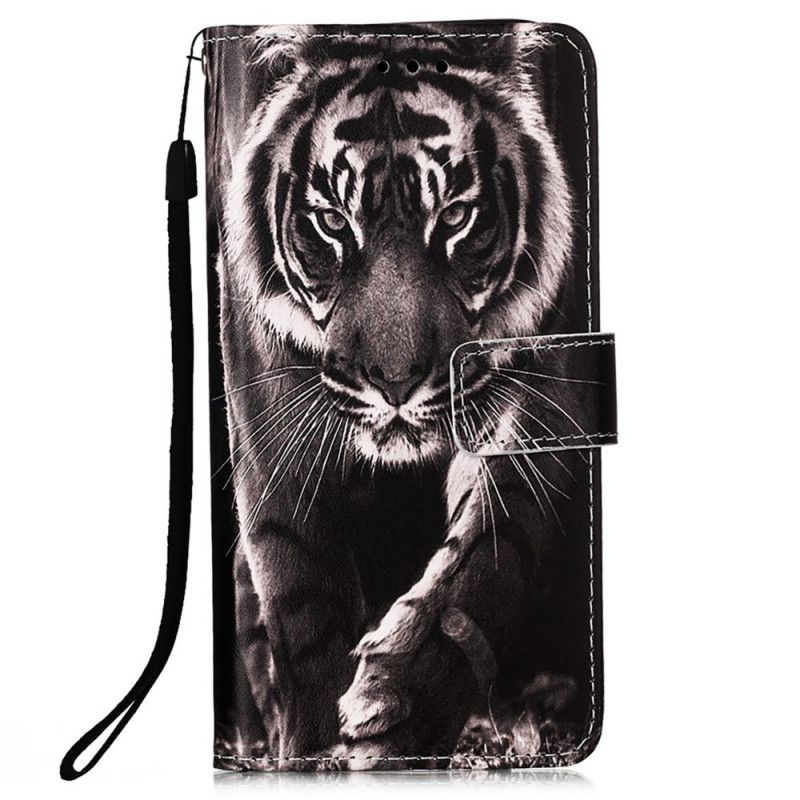 Flip Cover Samsung Galaxy A53 5G Med Snor Strapped Night Tiger