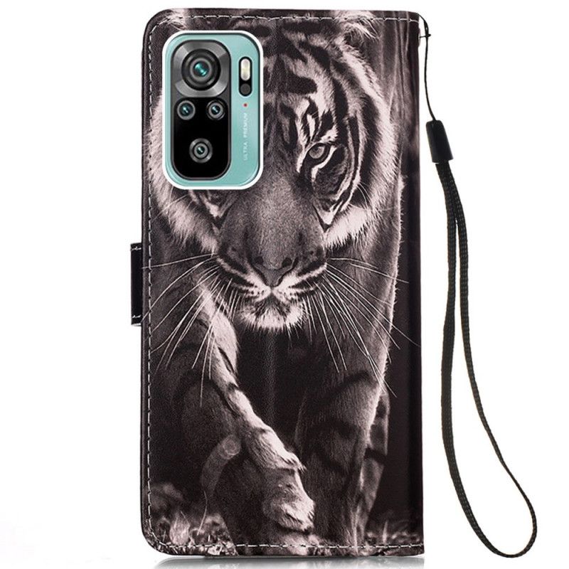 Flip Cover Samsung Galaxy A53 5G Med Snor Strapped Night Tiger