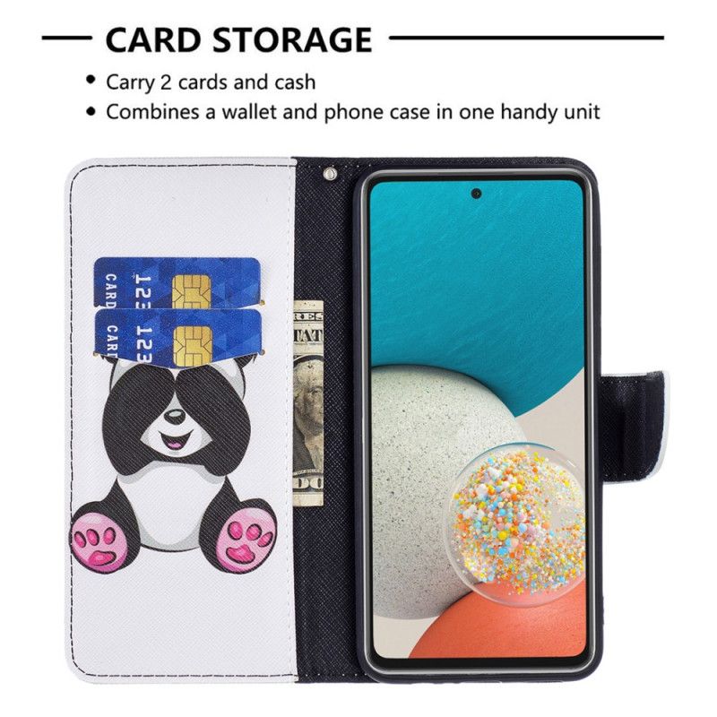 Flip Cover Samsung Galaxy A53 5G Panda Sjov