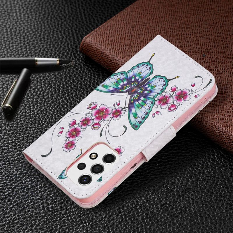 Flip Cover Samsung Galaxy A53 5G Sommerfugle