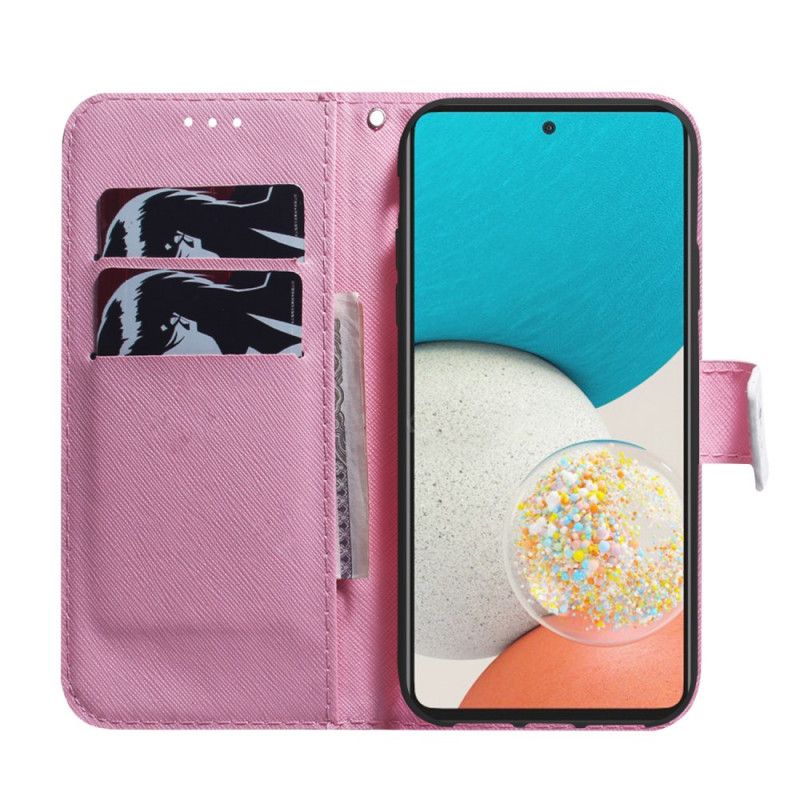 Læder Cover Samsung Galaxy A53 5G Gammel Rosenblomst