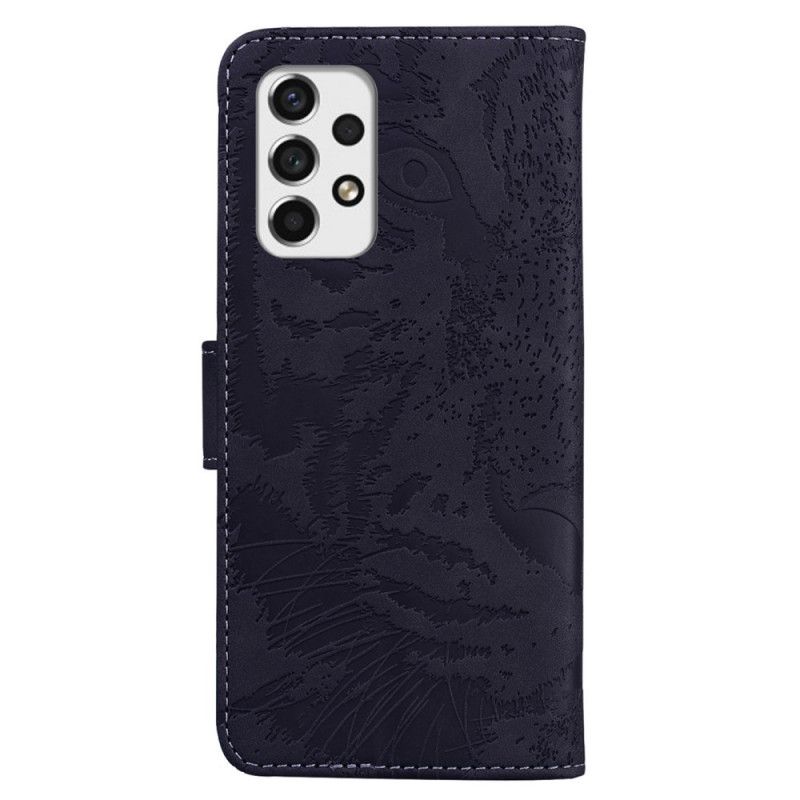 Læder Cover Samsung Galaxy A53 5G Tiger Footprint