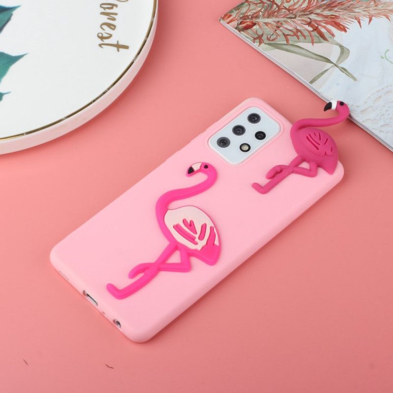 Mobilcover Samsung Galaxy A53 5G Flamingo 3d