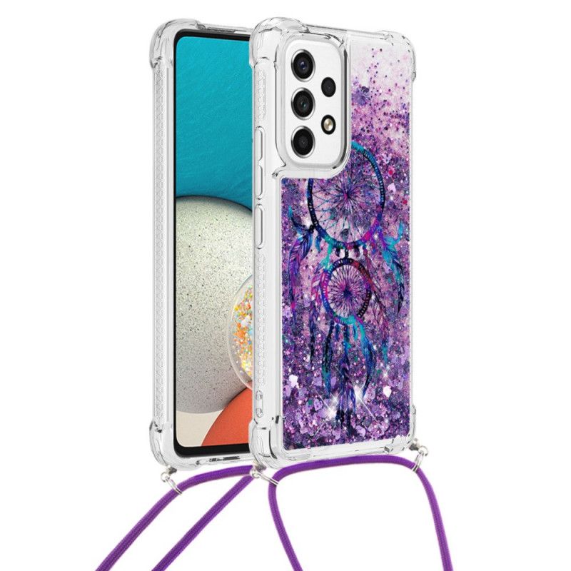 Mobilcover Samsung Galaxy A53 5G Med Snor Med Pailletter Drawstring Dreamcatcher