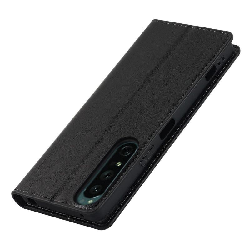 Cover Sony Xperia 1 IV Flip Cover Ægte Læder