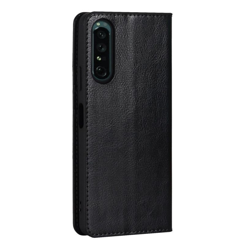 Cover Sony Xperia 1 IV Flip Cover Ægte Læder