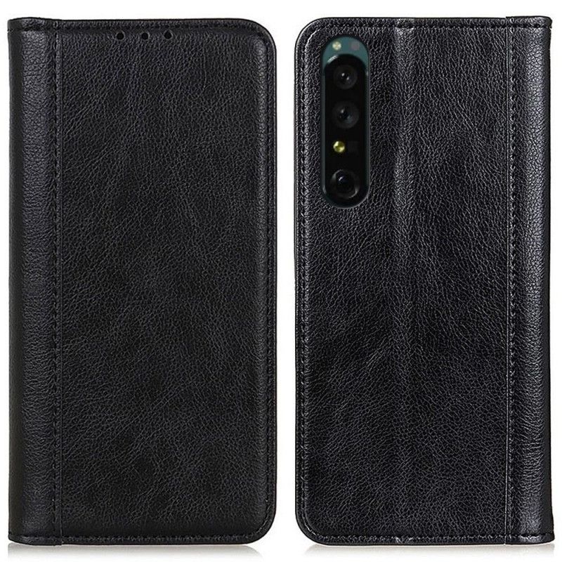 Cover Sony Xperia 1 IV Flip Cover Klassisk Split Læder