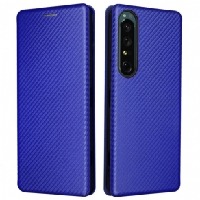 Cover Sony Xperia 1 IV Flip Cover Kulfibertekstur