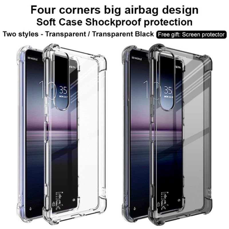 Cover Sony Xperia 1 IV Transparent Med Imak Skærmfilm