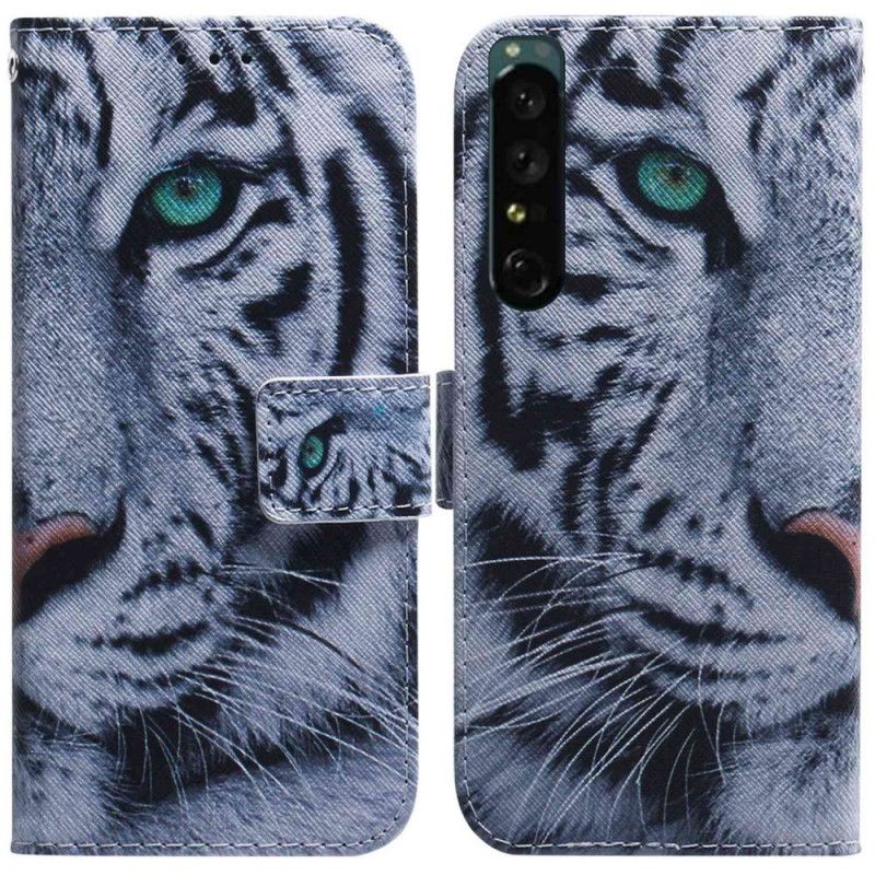 Flip Cover Sony Xperia 1 IV Hvid Tiger