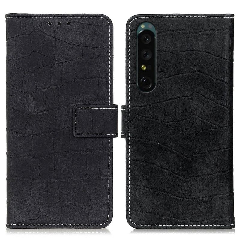 Flip Cover Sony Xperia 1 IV Krokodille