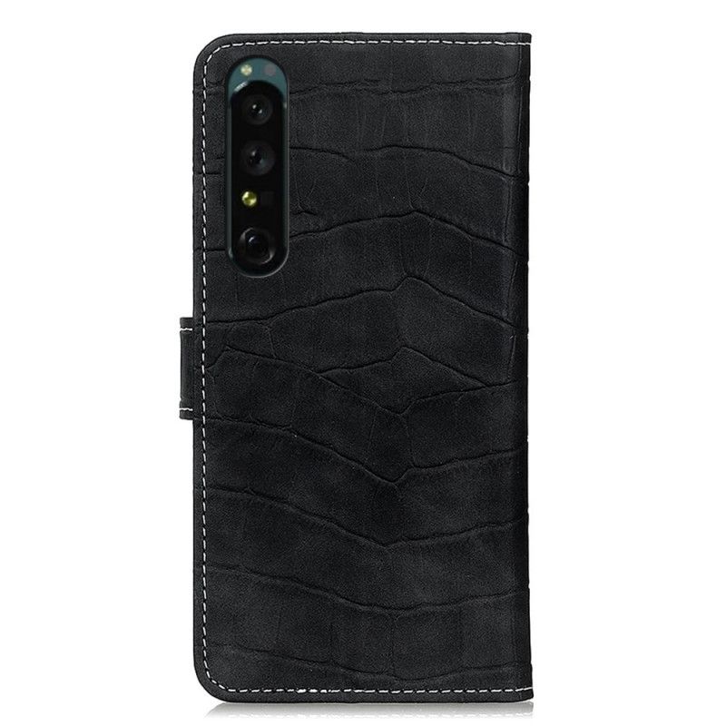 Flip Cover Sony Xperia 1 IV Krokodille