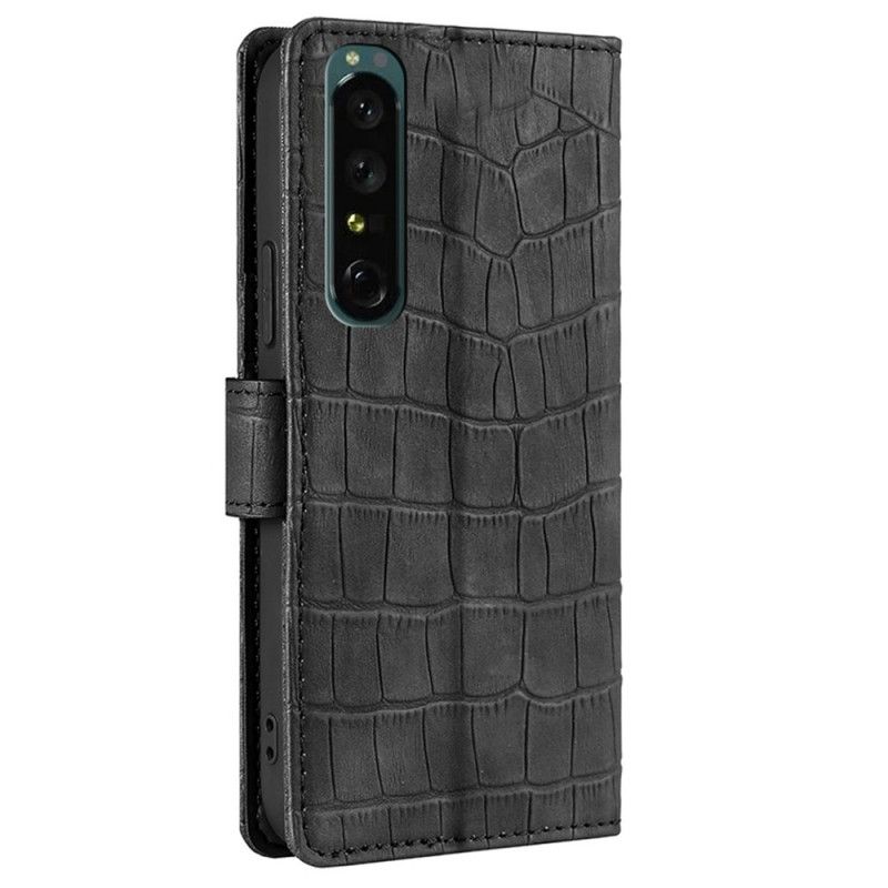 Flip Cover Sony Xperia 1 IV Krokodillestil