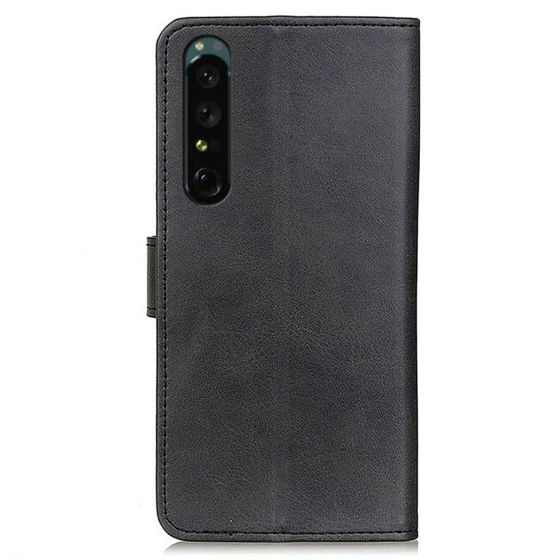 Flip Cover Sony Xperia 1 IV Mat Lædereffekt