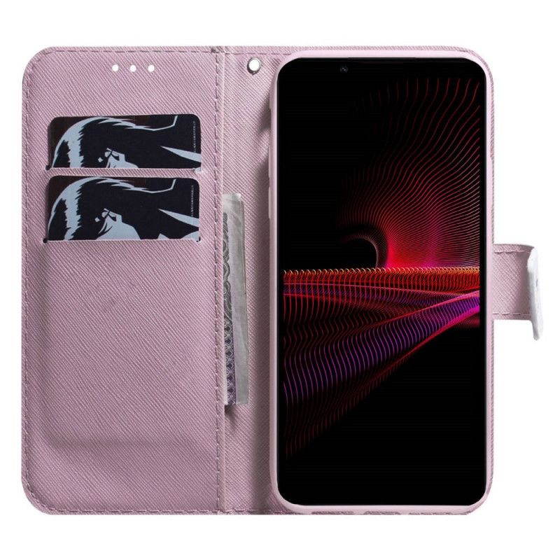 Flip Cover Sony Xperia 1 IV Med Snor Stroppumpe