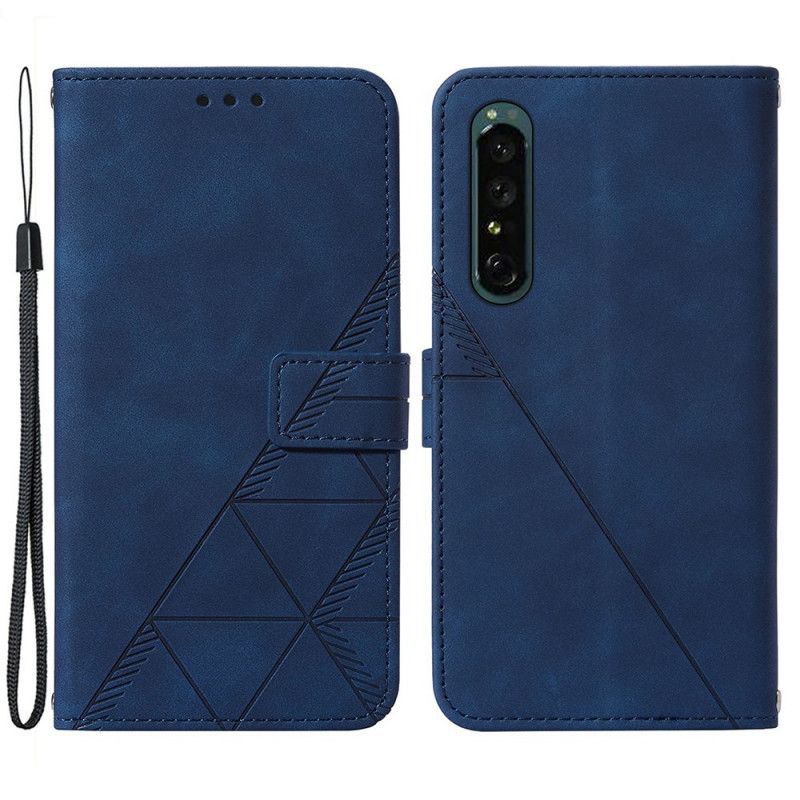 Flip Cover Sony Xperia 1 IV Med Snor Stroptrekanter