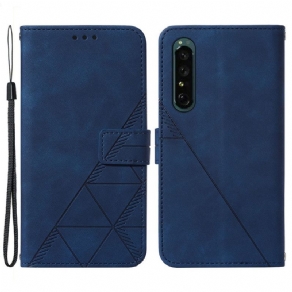 Flip Cover Sony Xperia 1 IV Med Snor Stroptrekanter