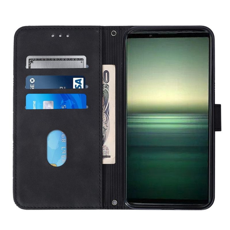 Flip Cover Sony Xperia 1 IV Med Snor Stroptrekanter