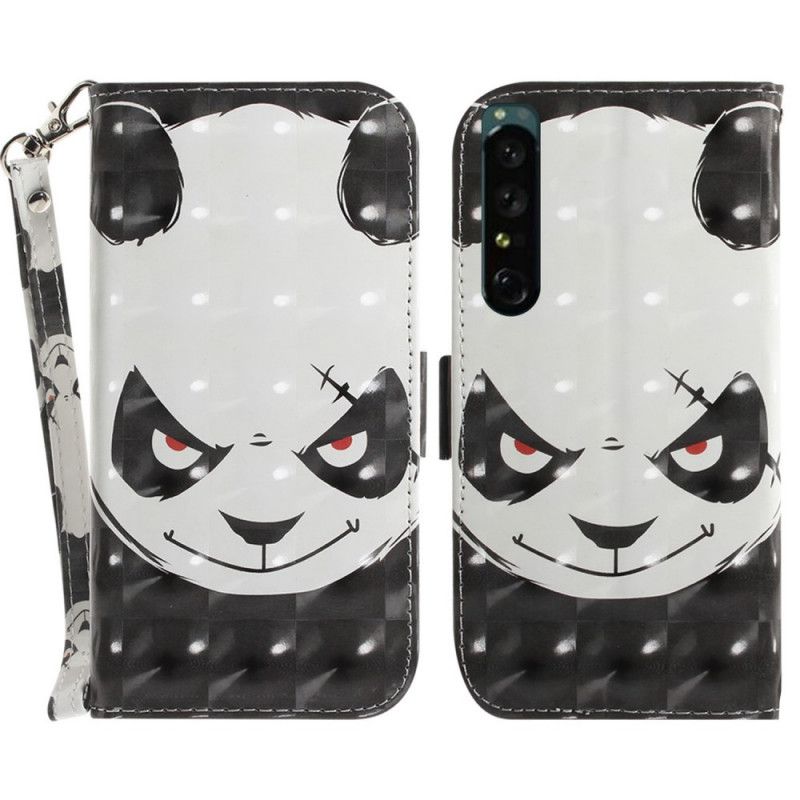 Flip Cover Sony Xperia 1 IV Med Snor Thong Panda