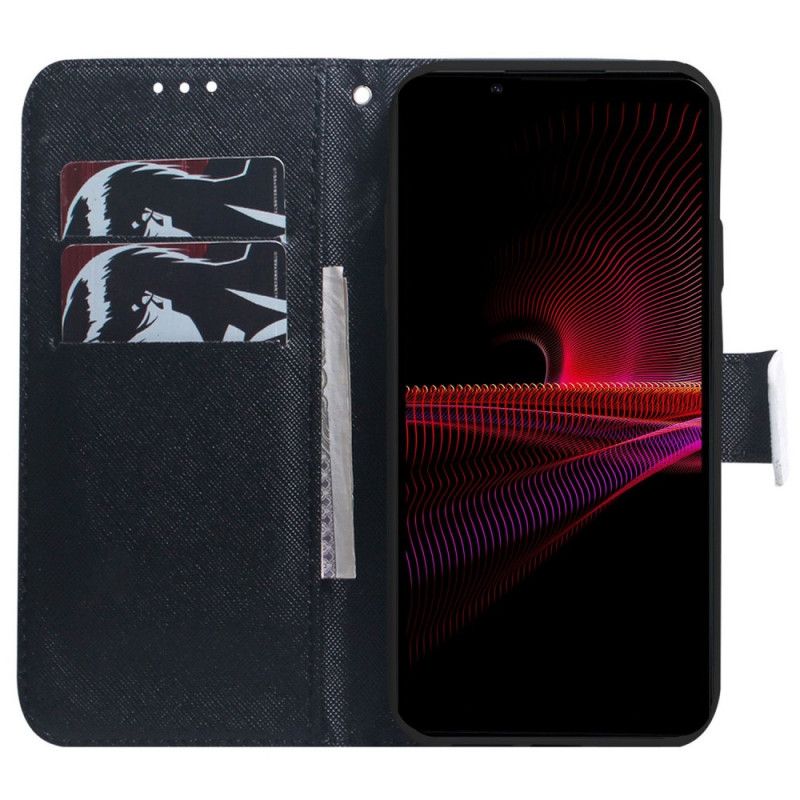 Flip Cover Sony Xperia 1 IV Med Snor Thong Panda