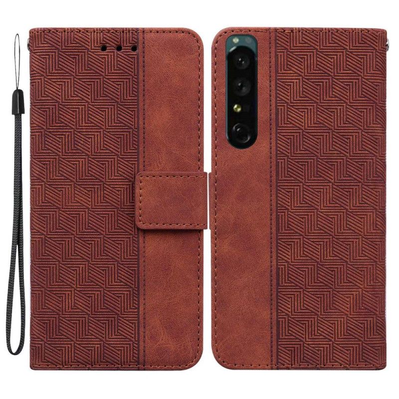 Flip Cover Sony Xperia 1 IV Med Snor Thongmønster