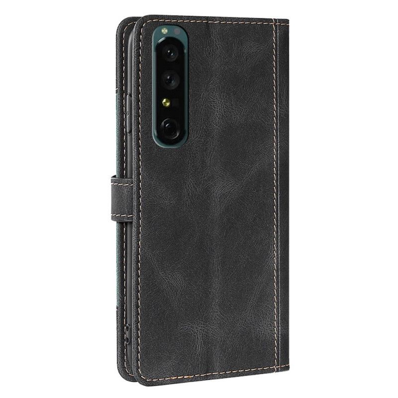 Flip Cover Sony Xperia 1 IV Tofarvet Blomster