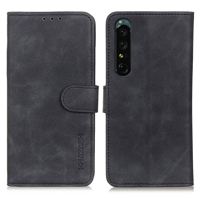 Flip Cover Sony Xperia 1 IV Vintage Lædereffekt Khazneh