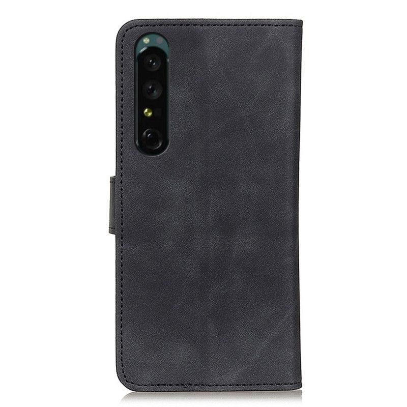 Flip Cover Sony Xperia 1 IV Vintage Lædereffekt Khazneh