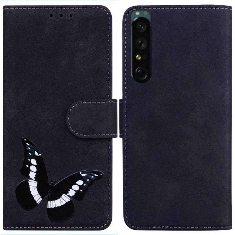 Flip Cover Sony Xperia 1 IV Vintage Sommerfugl