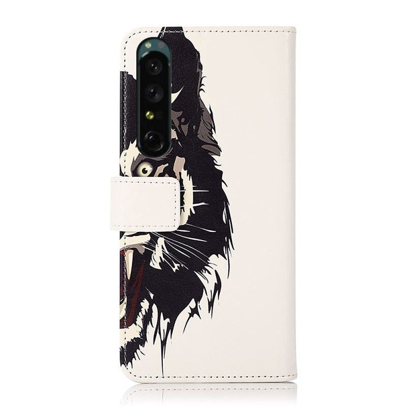 Læder Cover Sony Xperia 1 IV Hærd Tiger