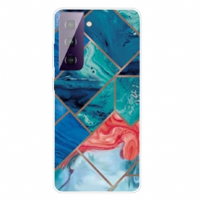 Cover Samsung Galaxy S21 FE Afvist Geometrisk Marmor