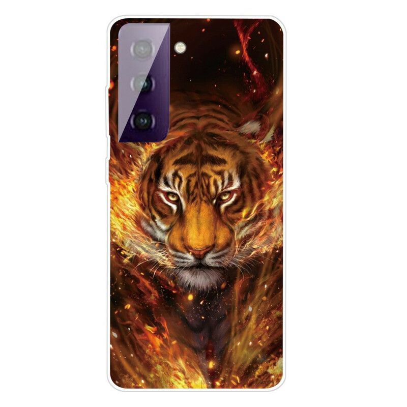 Cover Samsung Galaxy S21 FE Fleksibel Tiger