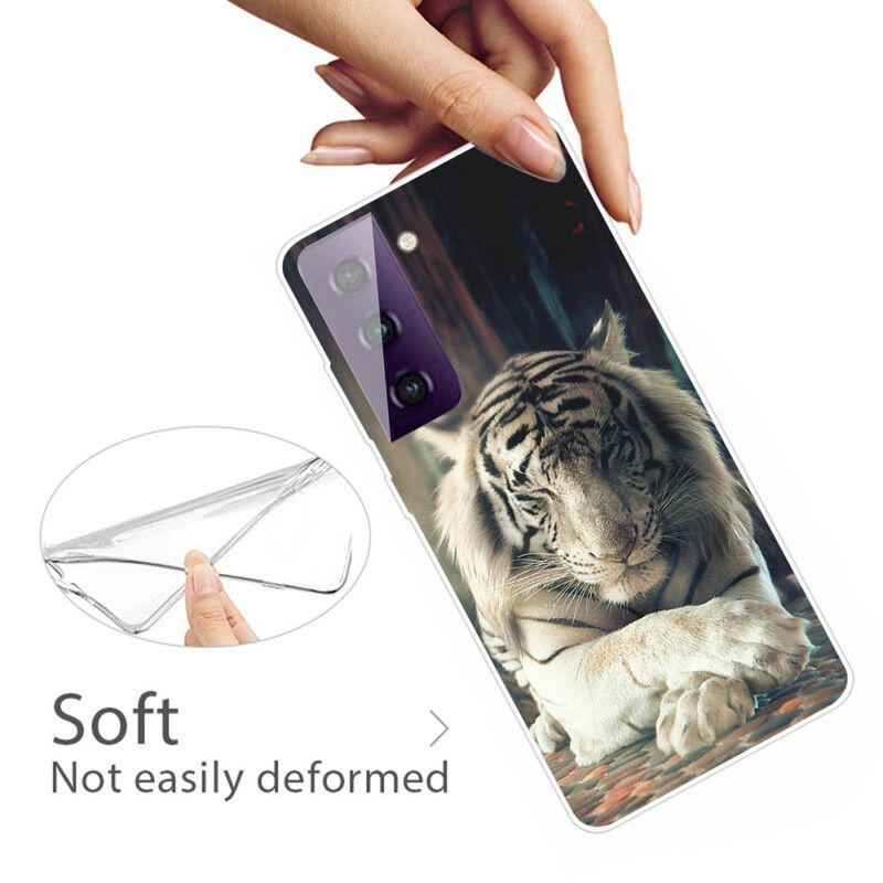 Cover Samsung Galaxy S21 FE Fleksibel Tiger