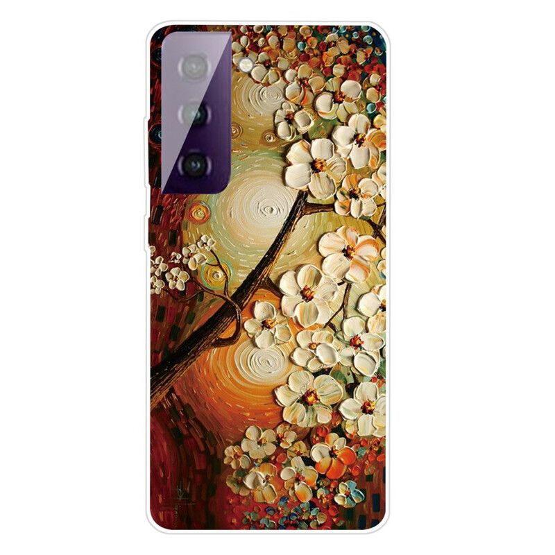 Cover Samsung Galaxy S21 FE Fleksible Blomster