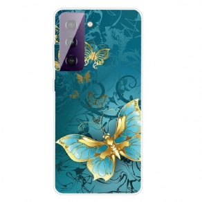 Cover Samsung Galaxy S21 FE Fleksible Sommerfugle