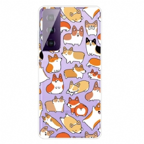 Cover Samsung Galaxy S21 FE Flere Hunde