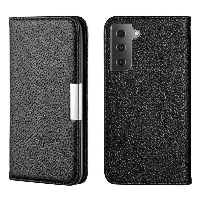 Cover Samsung Galaxy S21 FE Flip Cover Ultra Chic Litchi Imiteret Læder