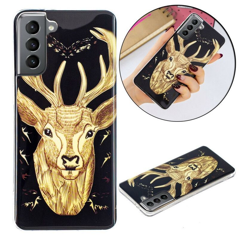 Cover Samsung Galaxy S21 FE Fluorescerende Majestic Stag