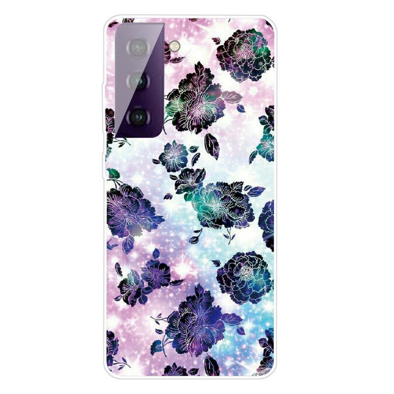 Cover Samsung Galaxy S21 FE Grafiske Blomster