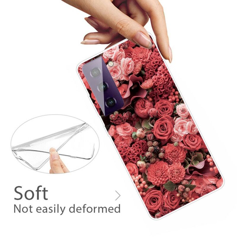 Cover Samsung Galaxy S21 FE Intense Blomster