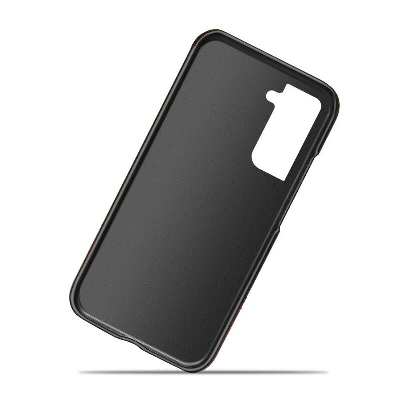 Cover Samsung Galaxy S21 FE Ksq Tofarvet Lædereffekt