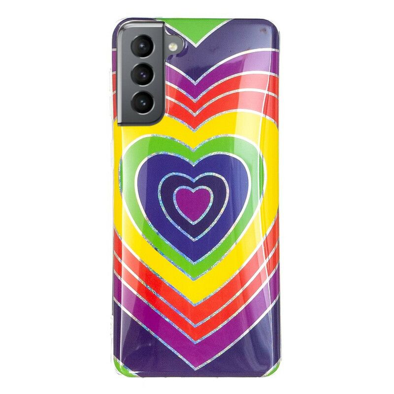 Cover Samsung Galaxy S21 FE Psykedelisk Hjerte