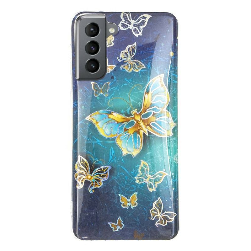 Cover Samsung Galaxy S21 FE Sommerfugle Design